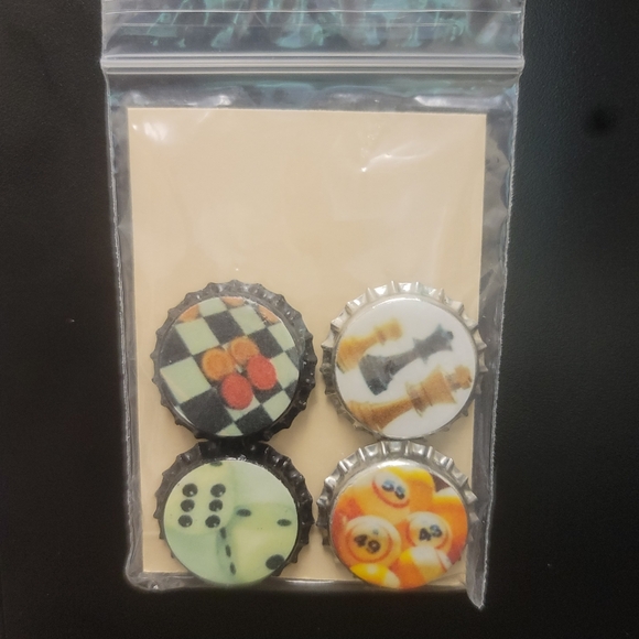 Game Room Bottle Cap Magnets Hand Crafted - Picture 3 of 4